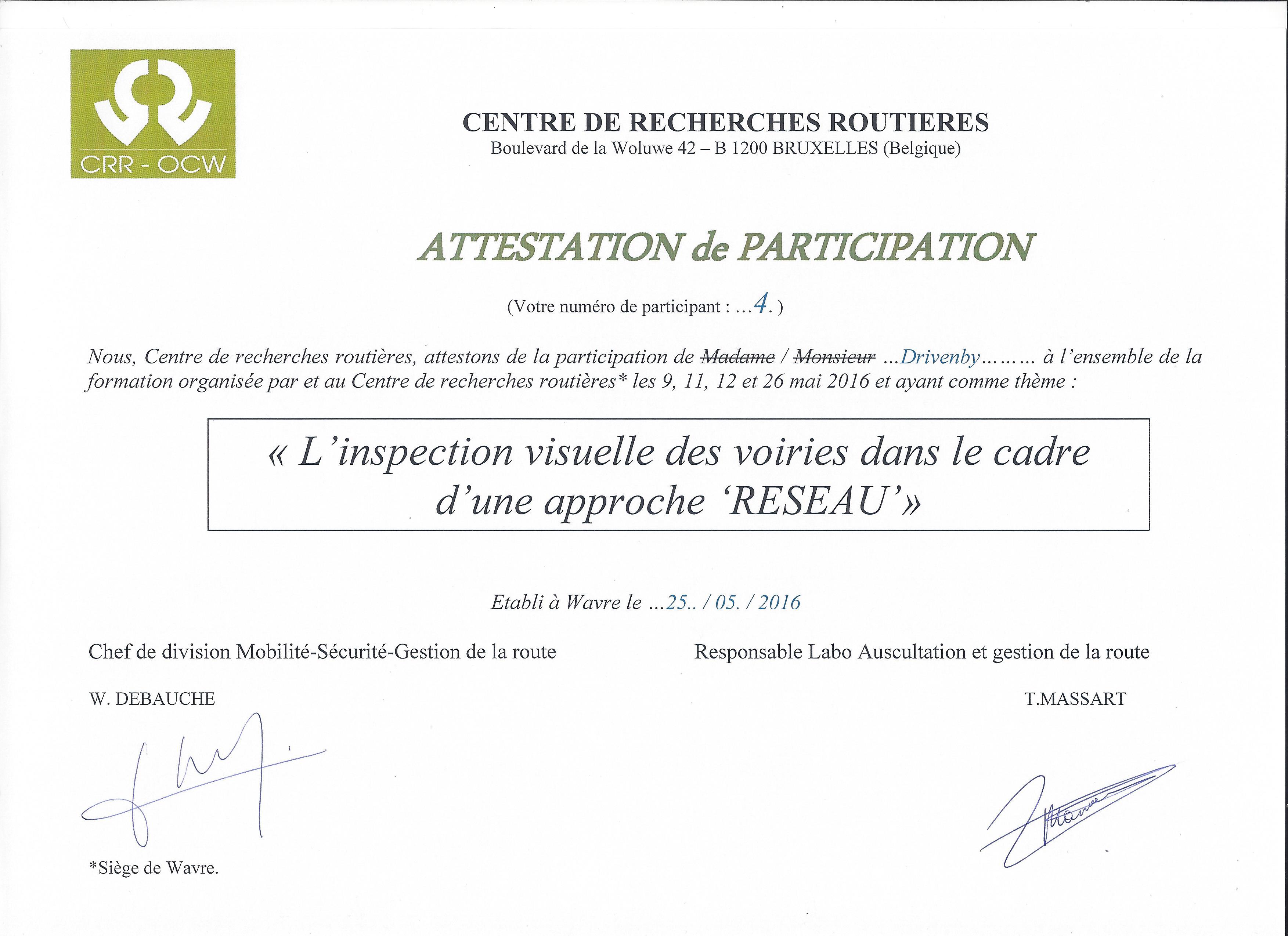 attestation CRR